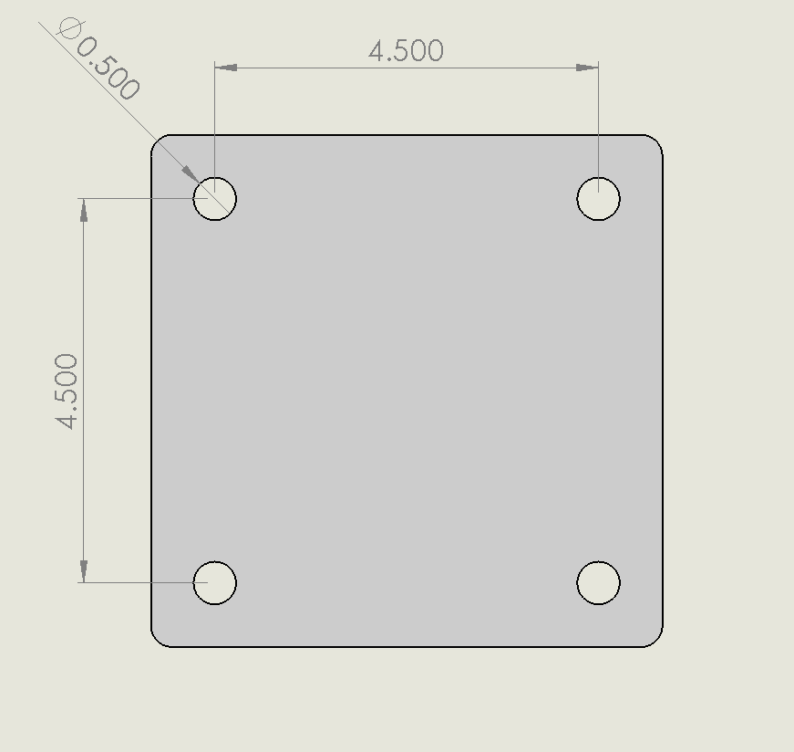 Universal Stand Bottom Plate Geometry